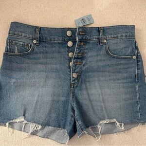 LOFT Women's Distressed Blue Jean Shorts